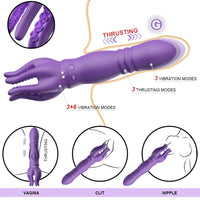 Male Masturbator Penis Vibrator Sex Toy 10 Vibration 3 Thrusting Modes 360°Training Wrapped - Lurevibe