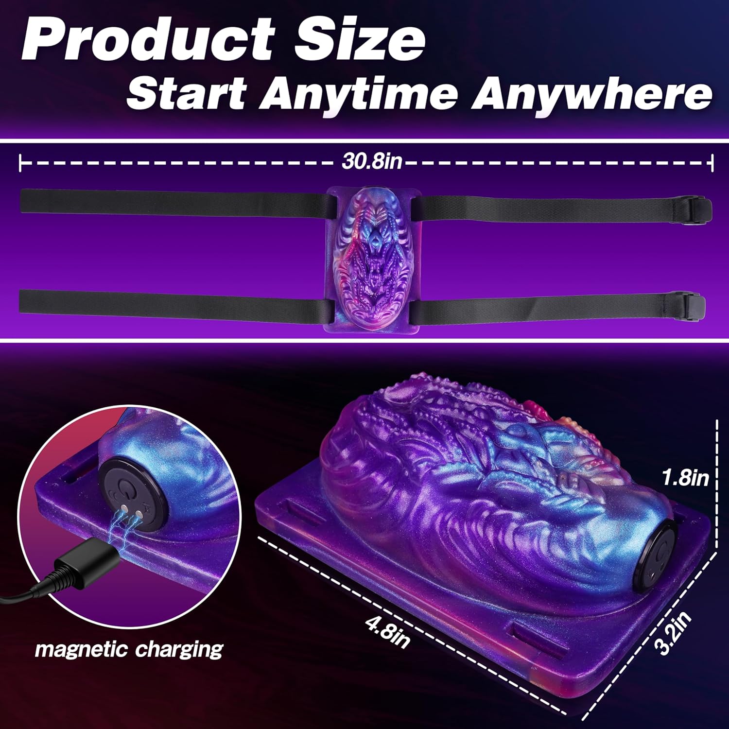 Strap On Monster Riding Vibrator Clit Stimulator - Lurevibe