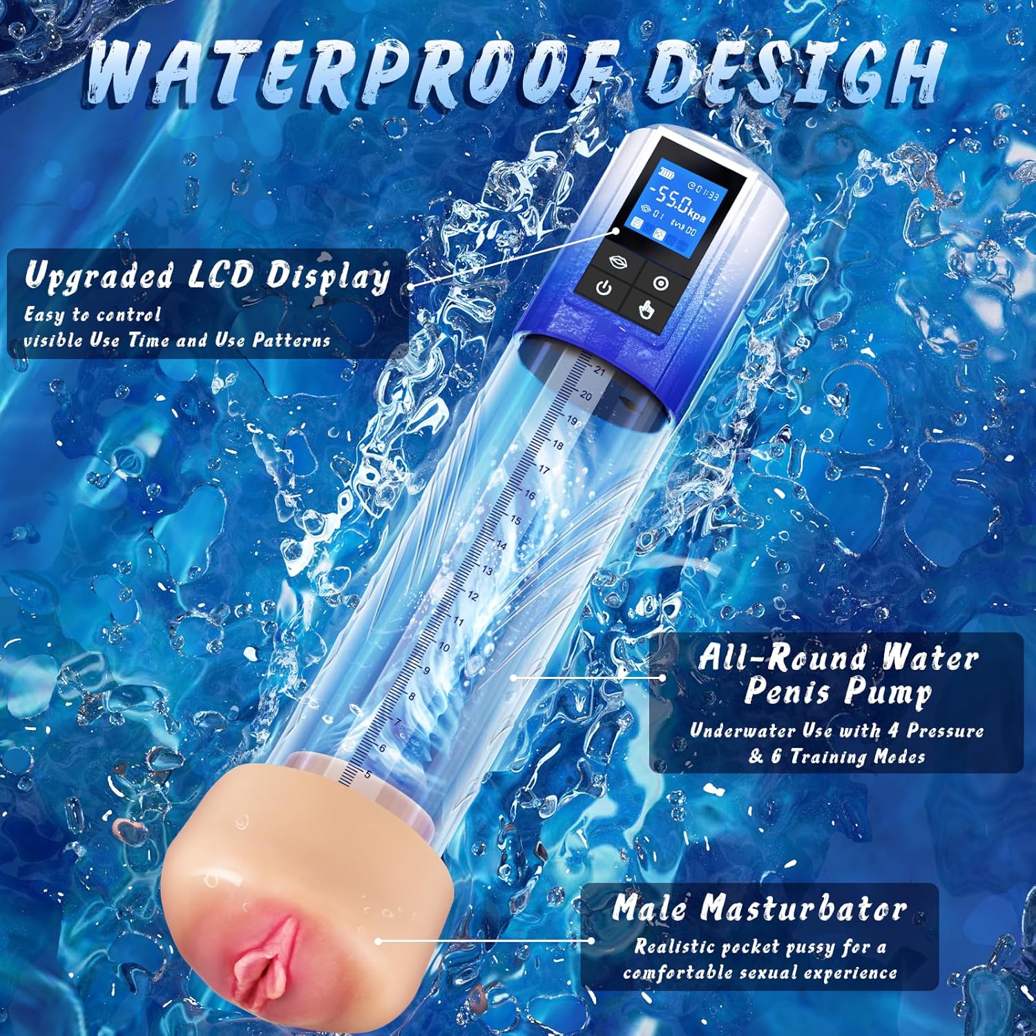 4 In 1 Penis Enlargement Extend Pump Masturbator With Mini Pocket Pussy - Lurevibe