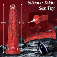 9.5-inch Realistic Monster Tongue Thrusting Dildo Vibrator With Remote Control - Lurevibe