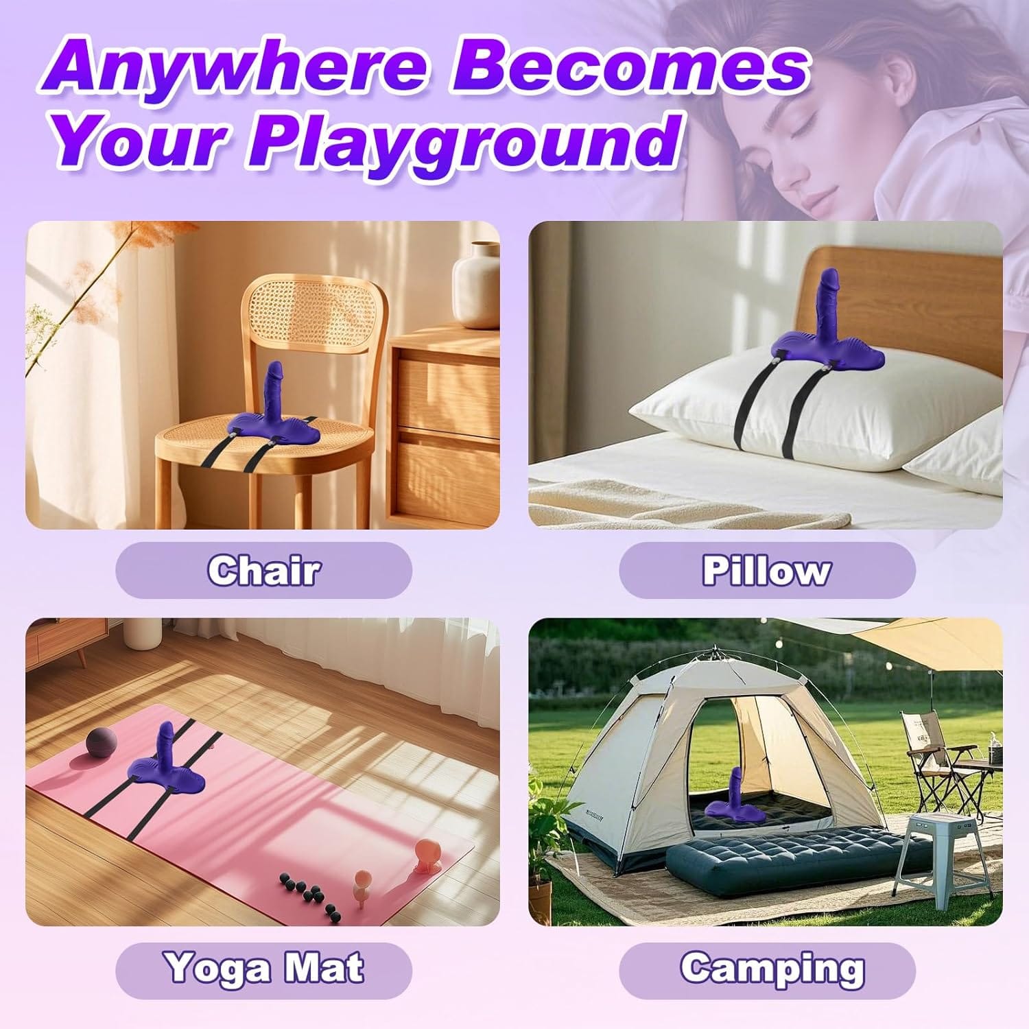 Strap On Riding Vibrator Thrusting G Spot Dildo