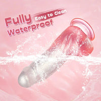 Crystal Jelly Dildo With Strong Suction Cup Huge Dildo 8 Inch - Lurevibe
