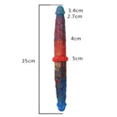 Colorful Double-Ended Liquid Silicone Anal Plug Dildo - Lurevibe