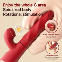 Auto Drilling Rotation G Spot Clitoris Suction Vibrator - Lurevibe