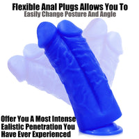 AIMITEX Colorful double-dildo silicone dildo adult sex toy - Lurevibe