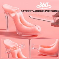 Stiletto High Heel Footjob Dual-Channel Masturbation Cup