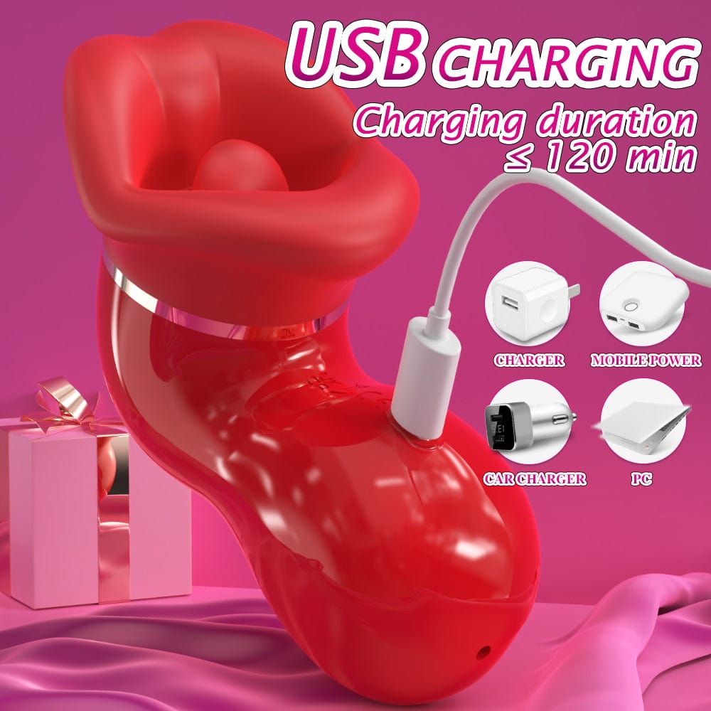 S-Hande Sucking Tongue Licking Adult Vibrator 9 Modes Vibrator - Lurevibe