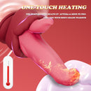 Realistic Tongue Thrusting Heating Fantasy Dildo With Suction Cup - Lurevibe