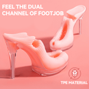Stiletto High Heel Footjob Dual-Channel Masturbation Cup