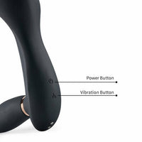 7 Vibrating & Pulsating Balls Teasing Butt Plug with Cock Ring - Lurevibe