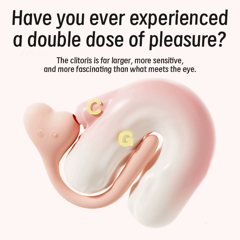 JIUUY Heart-Shaped Dual-End Clitoral Suction & G-Spot Vibrator - Lurevibe