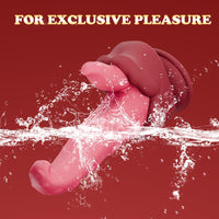 Realistic Tongue Thrusting Heating Fantasy Dildo With Suction Cup - Lurevibe