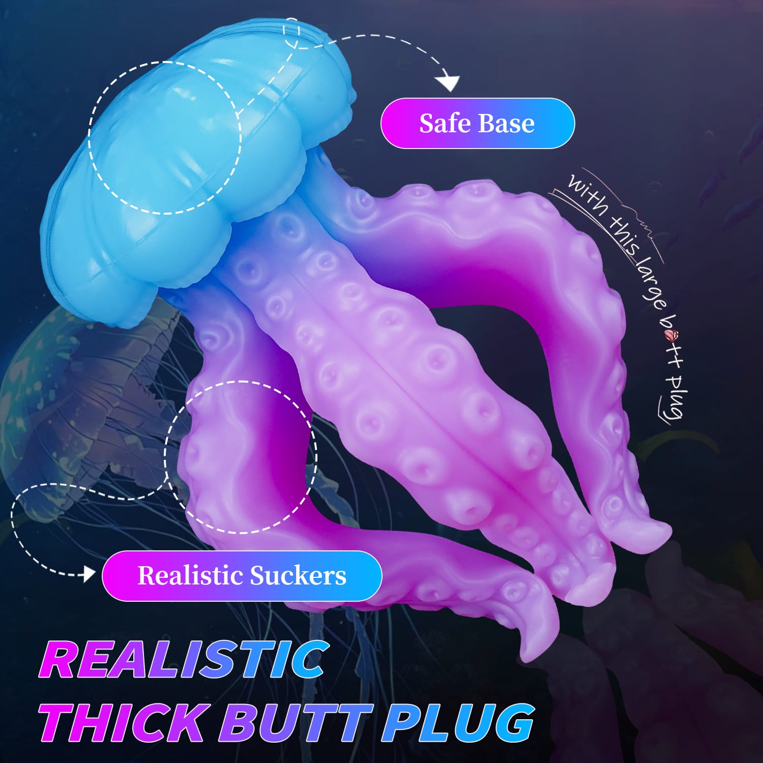 Fantasy Octopus Tentacle Jellyfish Silicone Anal Plug