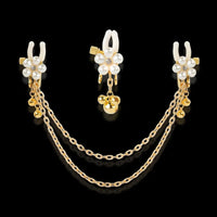Pearl Petals Bells Nipple Clamps with Chain - Lurevibe