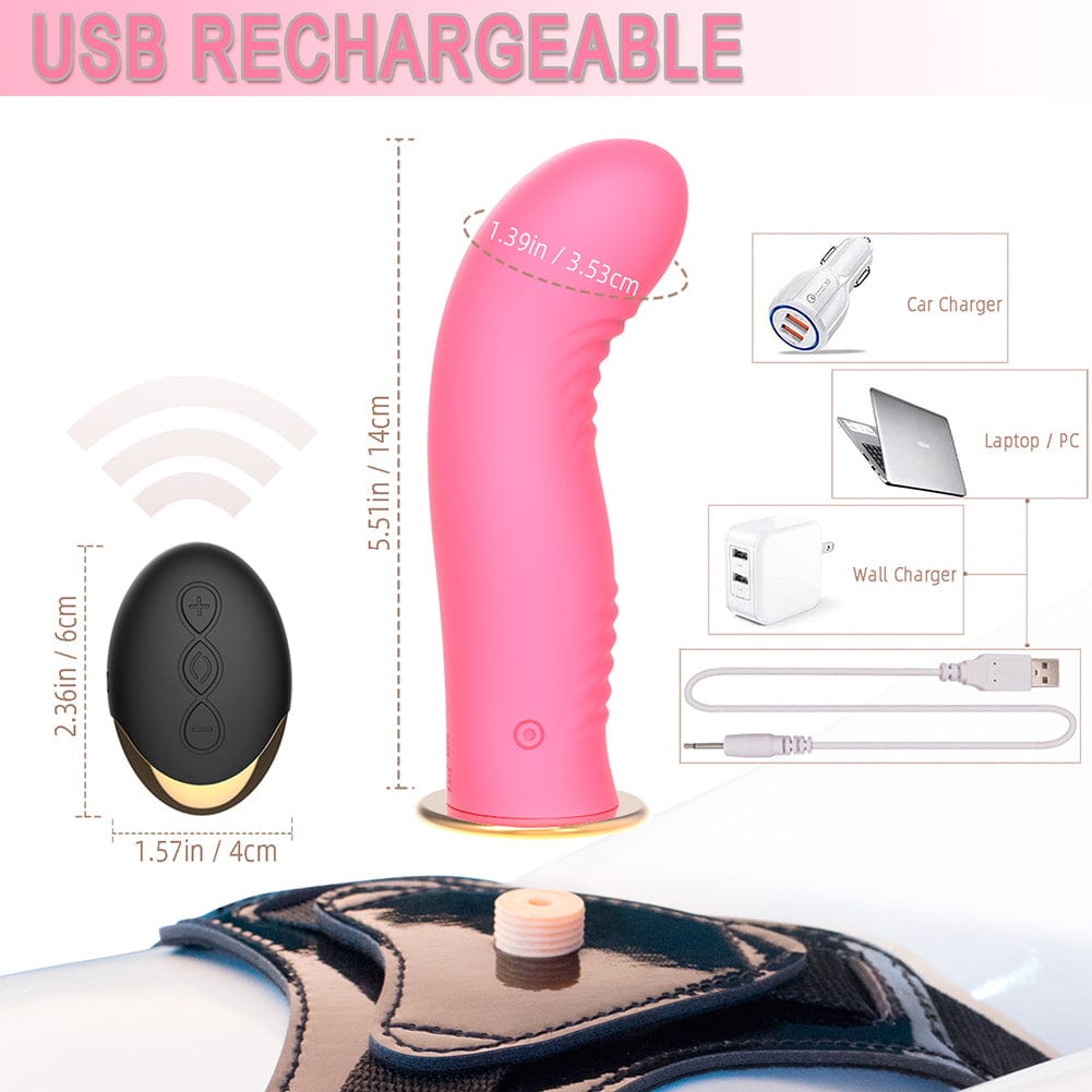 Wireless Remote Control Strap On Dildo Vibrator for Couples - Lurevibe