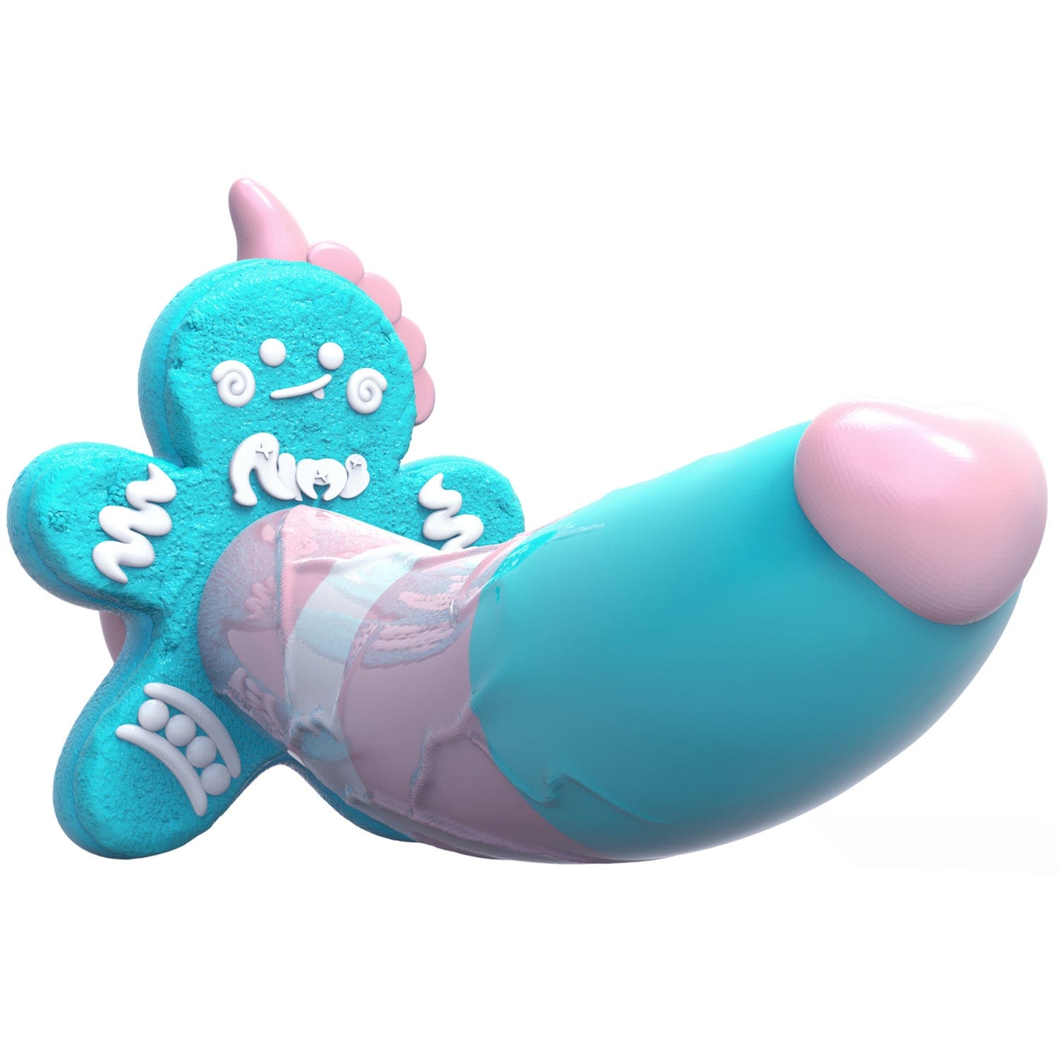 AIMITEX Gingerbread Man Dildo Suction Cup Manual Masturbator - Lurevibe