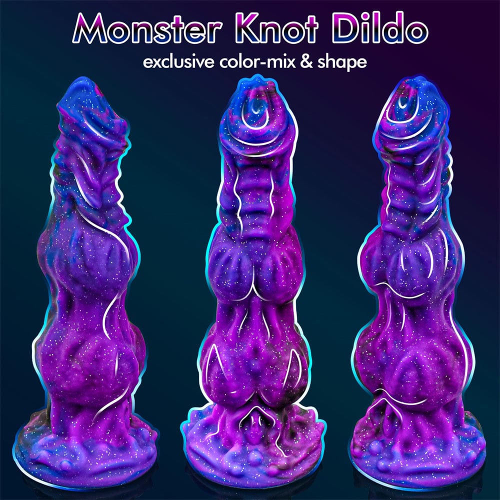 9.6 Inches Monster Dildo Fantasy Horse Dildo With 2 Big Knots And Strong Suction Cup - Lurevibe