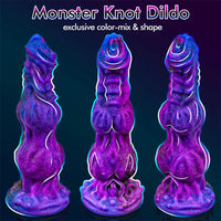 9.6 Inches Monster Dildo Fantasy Horse Dildo With 2 Big Knots And Strong Suction Cup - Lurevibe
