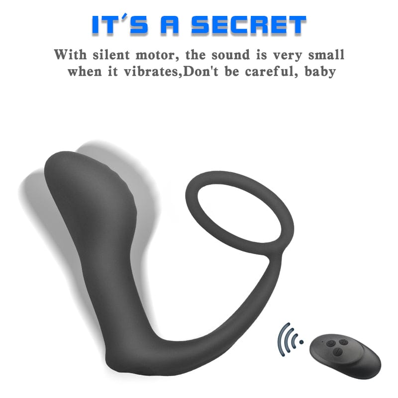 Prostate Massager Anal Vibrator Male Delay Ejaculation Ring Anal Plug Prostate Stimulator Cock Rings - Lurevibe