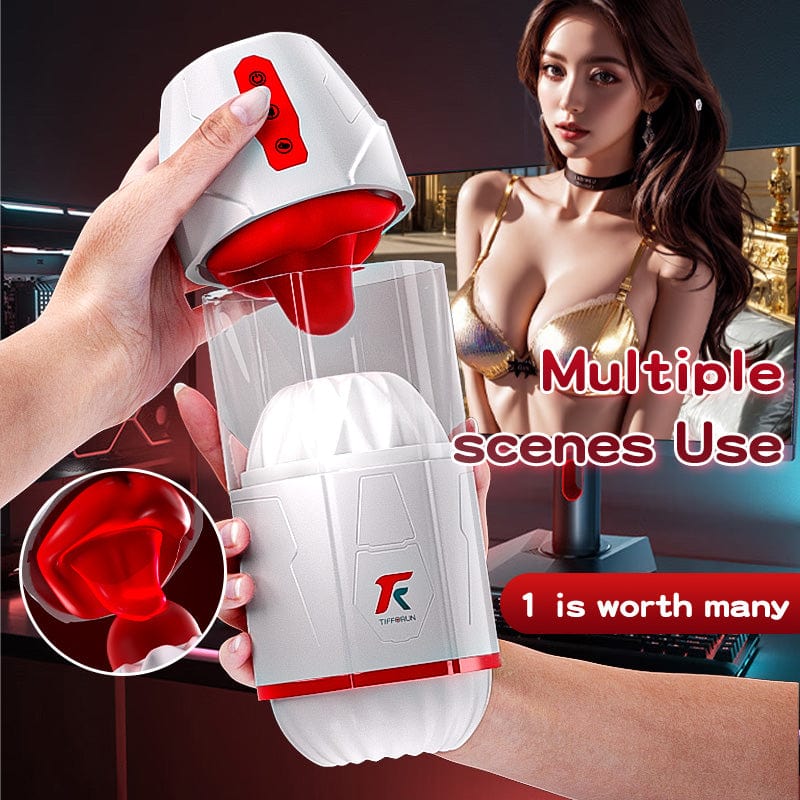 3 In 1 Detachable Fully Automatic Tongue Licking Suction Vibration Male Stroker - Lurevibe