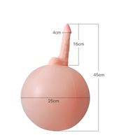 Bouncy Inflatable Sex Ball with Remote Control Vibrating Realistic Dildo - Lurevibe