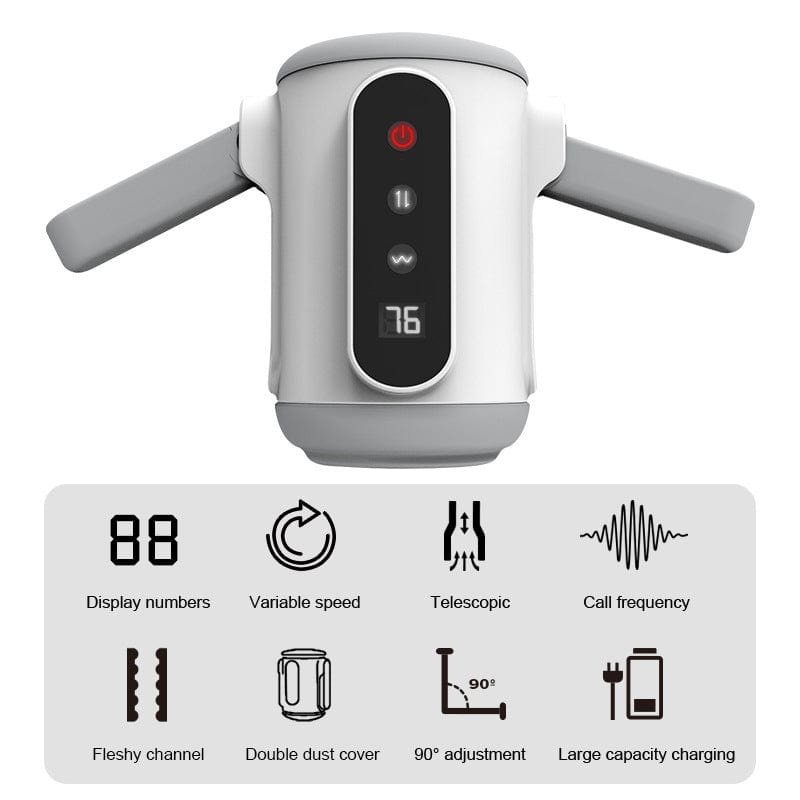 Lurevibe - Automatic Male Masturbator for Man: Game Cup Pulse - Telescopic Vibration - Lurevibe