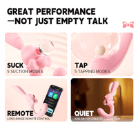 Wanwan Bunny Sucking & Flapping G-spot Rabbit Vibrator