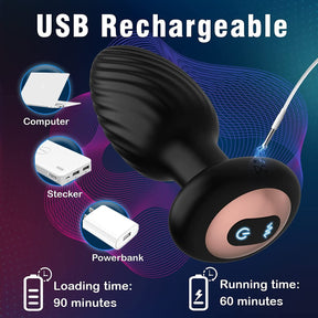 Noah - Wireless Remote Control Rotating & Vibrating Male Prostate Massager - Lurevibe