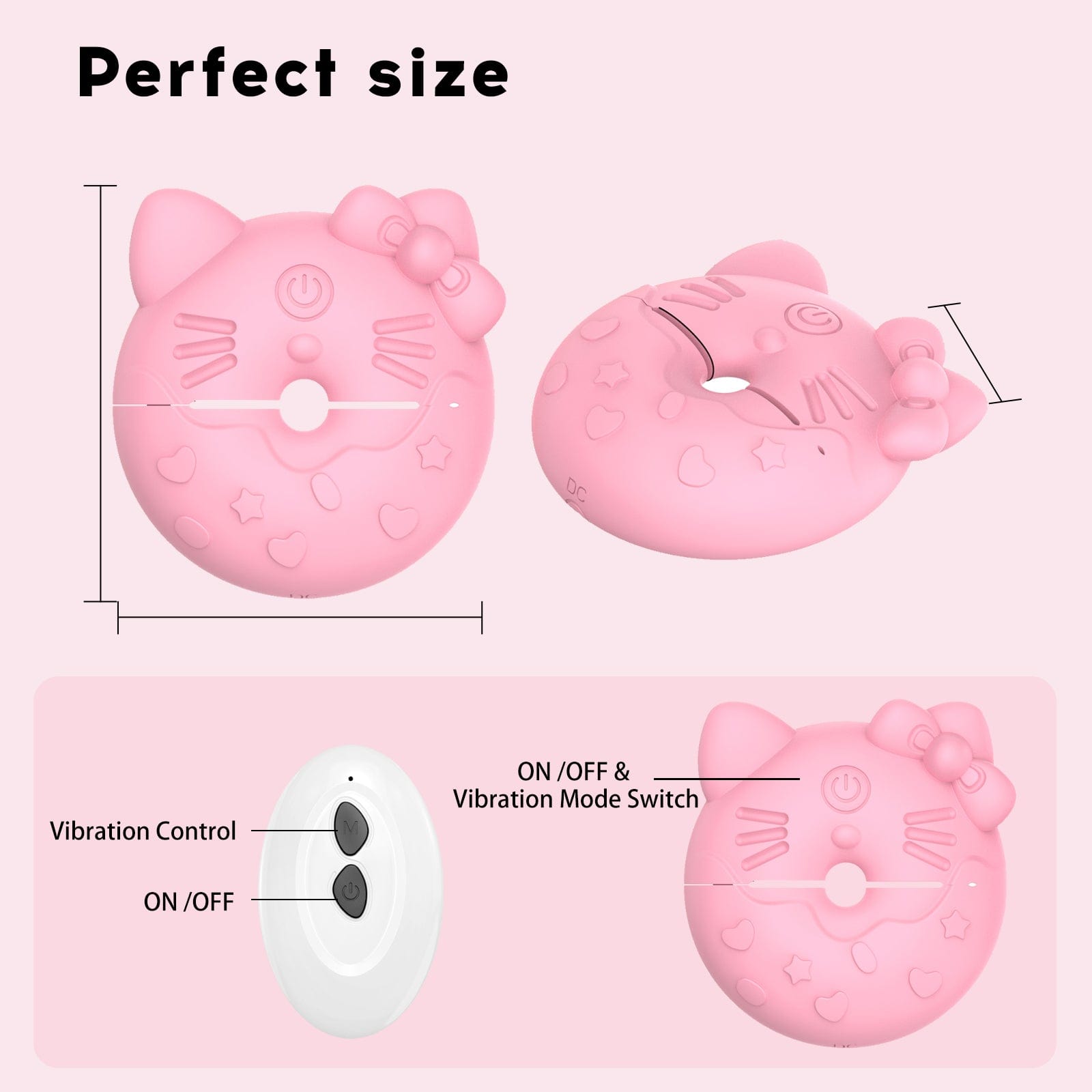 Kitty Cat Nipple Clamp Vibrators Breast Massager with Remote Control - Lurevibe