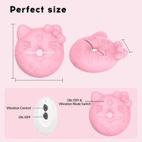 Kitty Cat Nipple Clamp Vibrators Breast Massager with Remote Control - Lurevibe
