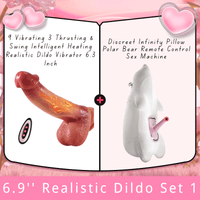 6.3‘’ Lurevibe - 9 Vibrating 3 Thrusting & Swing Intelligent Heating Realistic Dildo Vibrator - Lurevibe