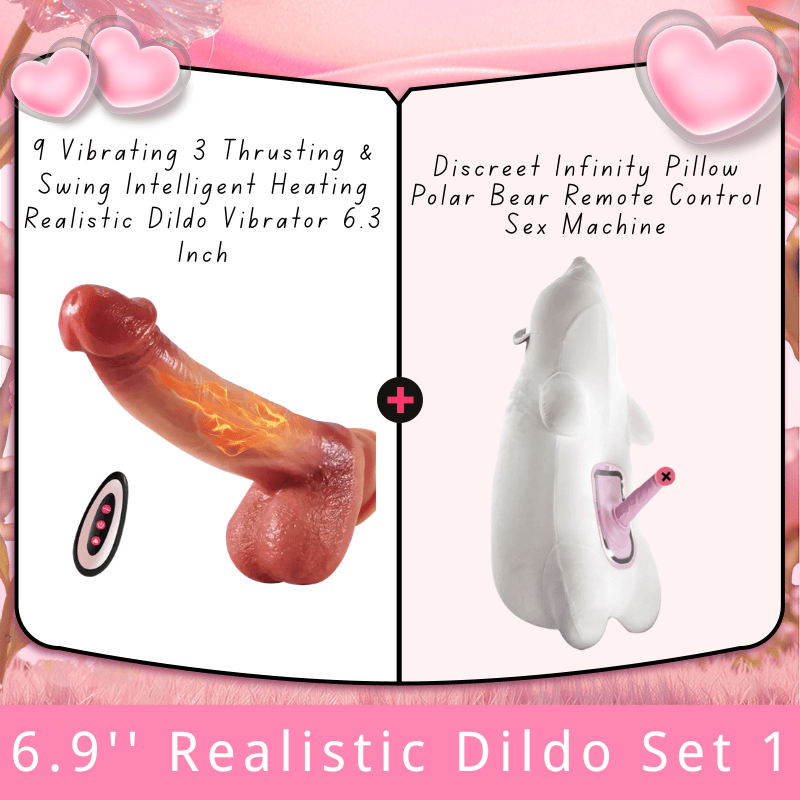 6.3‘’ Lurevibe - 9 Vibrating 3 Thrusting & Swing Intelligent Heating Realistic Dildo Vibrator - Lurevibe