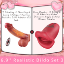 6.3‘’ Lurevibe - 9 Vibrating 3 Thrusting & Swing Intelligent Heating Realistic Dildo Vibrator - Lurevibe