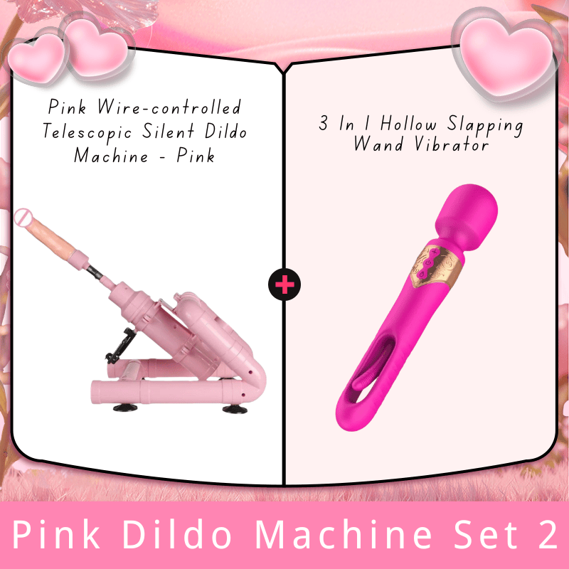 Pink Wire-controlled Telescopic Silent Dildo Machine - Lurevibe