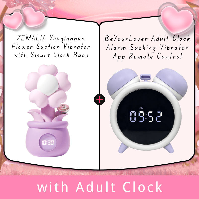 ZEMALIA Youqianhua Flower Suction Vibrator with Smart Clock Base