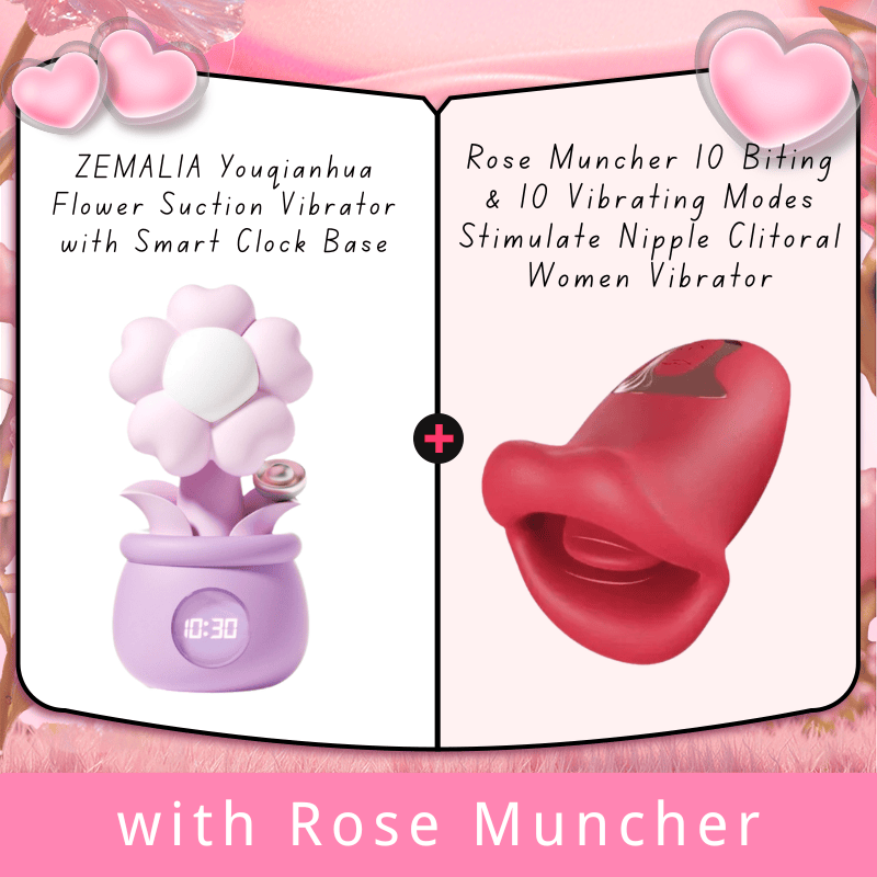 ZEMALIA Youqianhua Flower Suction Vibrator with Smart Clock Base