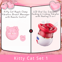 Kitty Cat Nipple Clamp Vibrators Breast Massager with Remote Control - Lurevibe