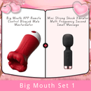 Lurevibe Big Mouth APP Remote Control Blowjob Male Masturbator - Lurevibe