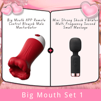 Lurevibe Big Mouth APP Remote Control Blowjob Male Masturbator - Lurevibe