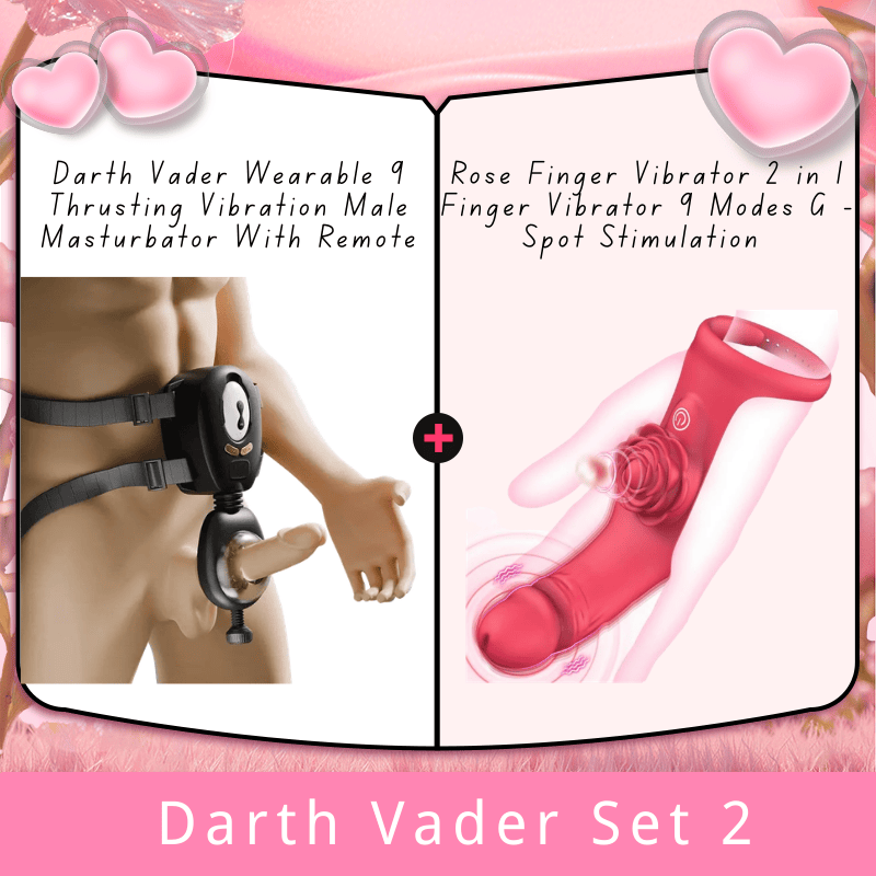 Darth Vader Wearable 9 Thrusting Vibration Male Masturbator With Remote - Lurevibe