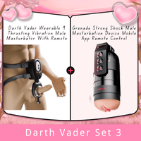 Darth Vader Wearable 9 Thrusting Vibration Male Masturbator With Remote - Lurevibe