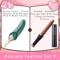 Peacock Feather - Clitoral Stimulator Body Massager Couple Sex Toy With 10 Modes Vibration - Lurevibe
