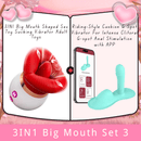 Lurevibe - 3IN1 Big Mouth Shaped Sex Toy Sucking Vibrator Adult Toys - Lurevibe