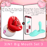 Lurevibe - 3IN1 Big Mouth Shaped Sex Toy Sucking Vibrator Adult Toys - Lurevibe