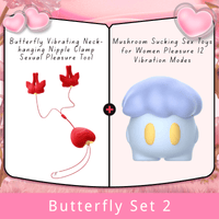 Butterfly Vibrating Neck-hanging Nipple Clamp Sexual Pleasure Tool - Lurevibe