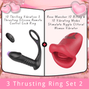 10 Thrilling Vibration 3 Thrusting Silicone Remote Control Cock Ring Anal Vibrator - Lurevibe