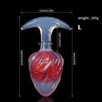 Aurora Ice Cream Spiral Textured Crystal Anal Plug with T-Bar Base - Lurevibe