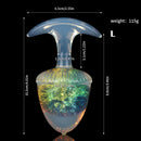 Aurora Chestnut Crystal Silicone Anal Plug with T-Bar Base - Lurevibe