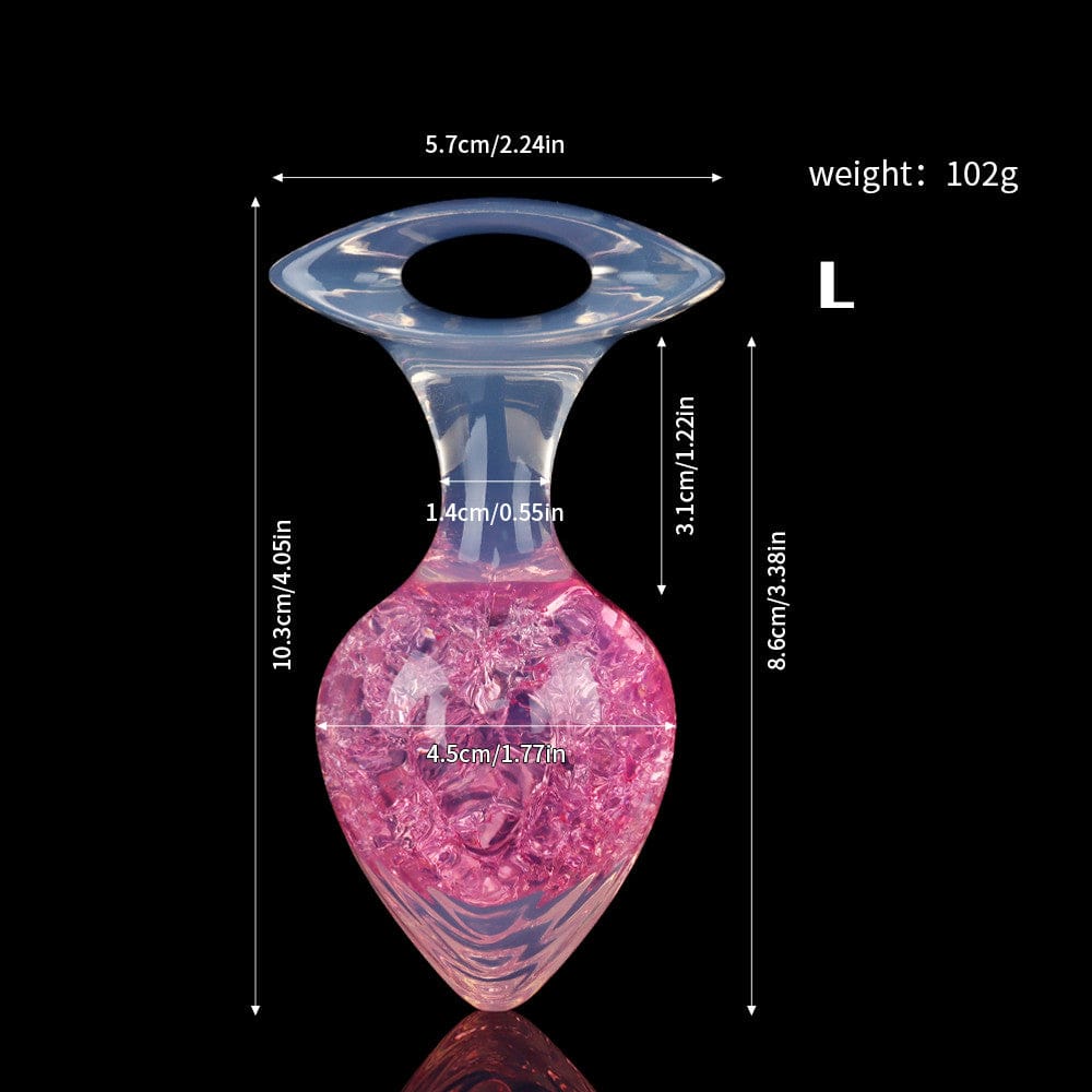 Aurora Crystal Heart-Shaped Anal Plug with Ergonomic Finger-Loop Base - Lurevibe