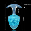 Aurora Chestnut Crystal Silicone Anal Plug with T-Bar Base - Lurevibe